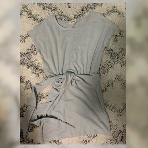 Causal baby blue t short dress